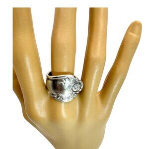 Artisan Spoon Ring Made from ANTIQUE ROCKFORD S.P. CO. 5 Star SILVERPLATE Spoon